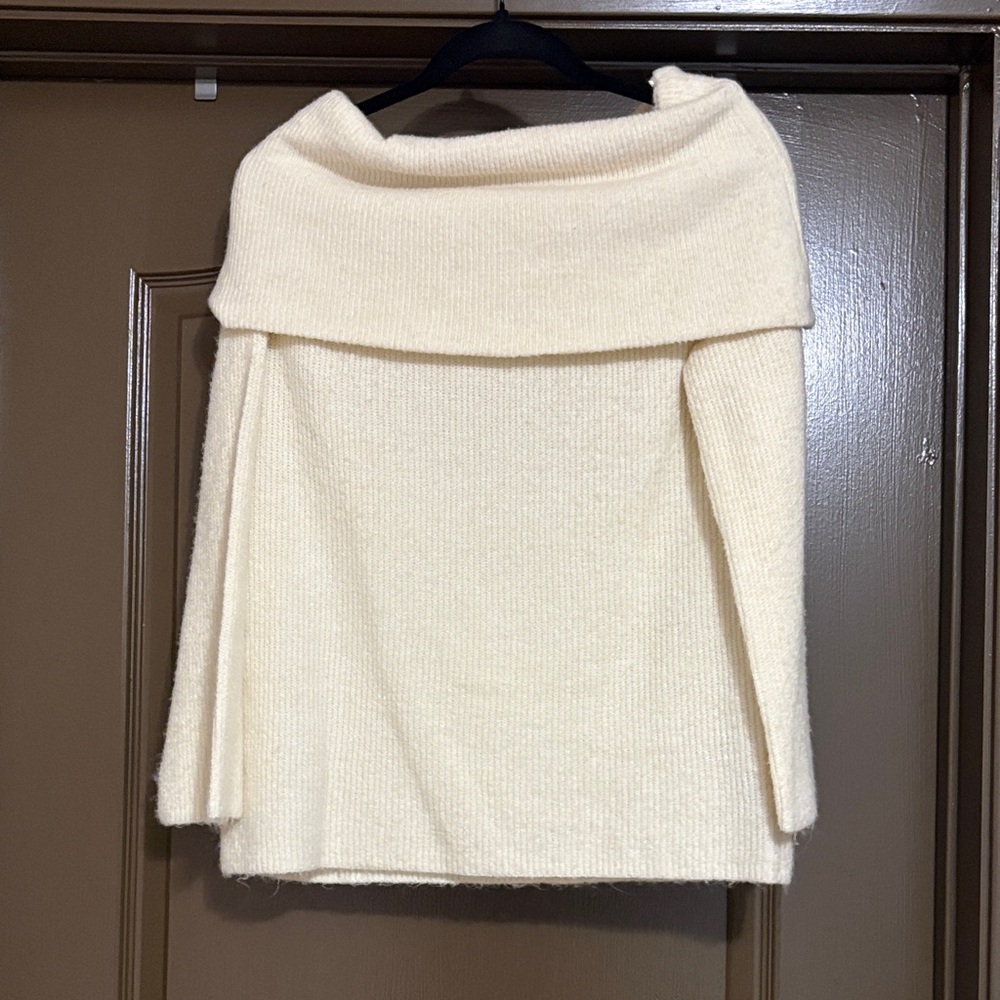 H&M Cream Off-Shoulder Sweater